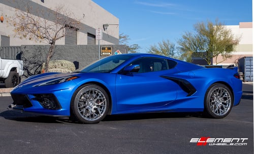 19/20 inch Double Staggered Variant Radon Polished w/ Clear Coat on a 2020 Chevrolet Corvette C8 Base