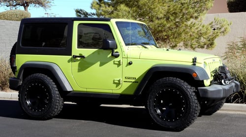 18 Inch ION Alloy 134 Matte Black W/ Beadlock on a 2016 Jeep Wrangler