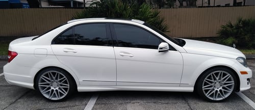 19 inch Staggered Verde VFF01 Brushed Aluminum on a 2013 Mercedes C250 Sport Sedan