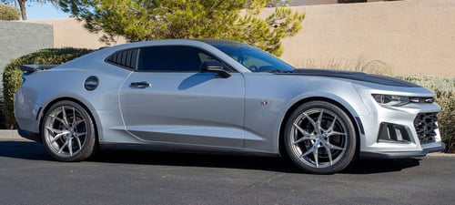 20 inch Staggered Rohana RFX5 Brushed Titanium on a 2017 Chevrolet Camaro