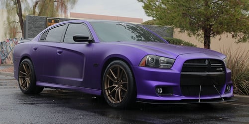 20 inch Staggered Velgen Light Weight VF5 Gloss Bronze on a 2013 Dodge Charger SRT