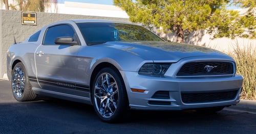 20 inch Foose Outkast Chrome F148 on a 2013 Ford Mustang