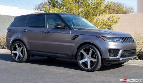 22 inch AZAD AZ5198 Gloss Black Machined Face on a 2021 Land Rover Range Rover Sport (Non-Supercharged)