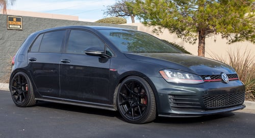 18 inch Rotiform KPS Matte Black w/ Gloss Black Windows R139 on a 2016 Volkswagen GTI
