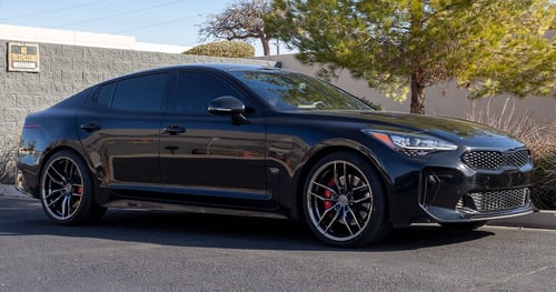 20 inch Staggered Variant Krypton Super Black Chrome on a 2018 Kia Stinger GT2 RWD