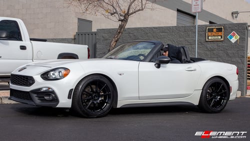 17 inch Enkei TS10 Gloss Black on a 2018 Fiat 124 Spider