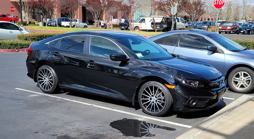 18 inch TSW Chicane Gloss Black w/ Mirror Face on a 2020 Honda Civic