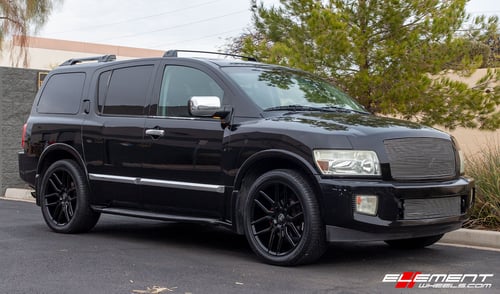 22 inch Asanti ABL-28 Gloss Black on a 2006 Infiniti QX56