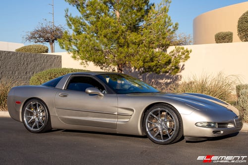 19/20 Double Staggered Savini Black Di Forza BM14 (Custom) Full Polished on a 2001 Chevrolet Corvette C5