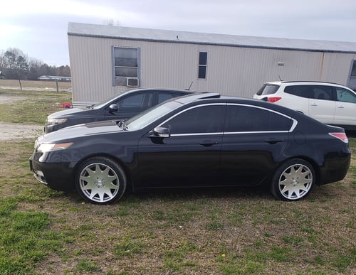 19 inch MRR HR3 Silver Machine Face on a 2013 Acura TL Sedan