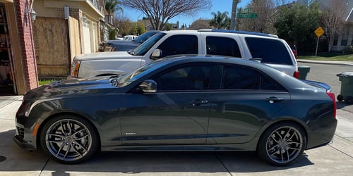 19 inch Staggered Niche Vosso Anthracite M204 on a 2016 Cadillac ATS-V Sedan