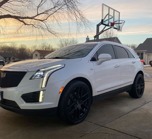 22 inch Lexani Vertigo Full Black on a 2017 Cadillac XT5