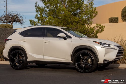 22 inch Asanti ABL-22 Gloss Black Milled on a 2017 Lexus NX200t