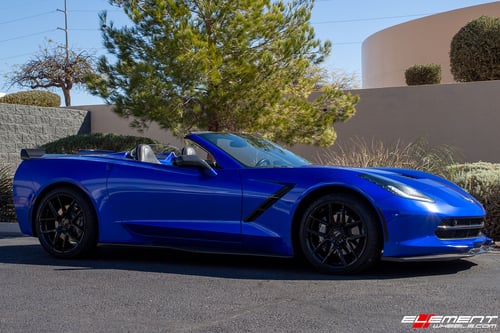 19/20 inch Double Staggered Ace Alloy AFF02 Gloss Piano Black on a 2017 Chevrolet Corvette C7