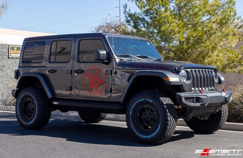 17 inch XD Series XD827 Rockstar III All Matte Black on a 2020 Jeep Rubicon w/ 2.5" Fox Suspension Lift