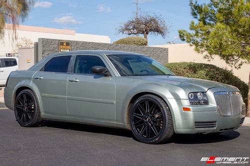 22 inch Element EL11 Gloss Black Milled on a 2005 Chrysler 300 RWD