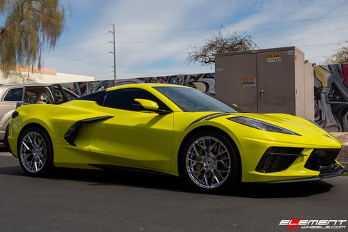 19/20 inch Double Staggered Variant Radon Full Polished on a 2020 Chevrolet Corvette