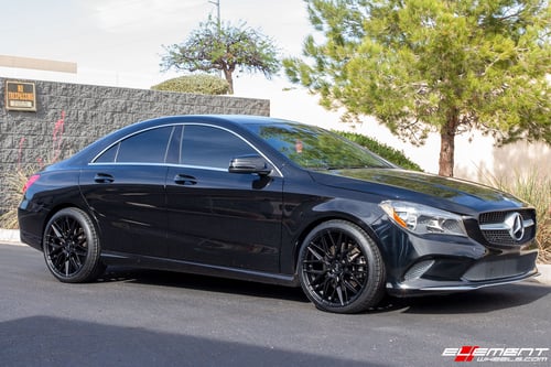 19 inch Niche Gamma Matte Black M190 on a 2018 Mercedes Benz CLA250