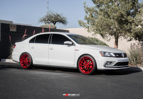 19 inch Niche Sector Candy Red M213 on a 2016 Volkswagen Jetta GLI