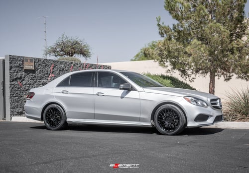 18 inch Motegi MR153 CM10 Satin Black on a 2015 Mercedes Benz E350 Sedan