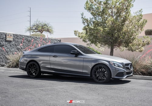 19 inch Niche Essen Matte Black M147 on a 2017 Mercedes Benz C300 Coupe