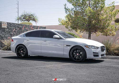 19 inch Staggered Savini Black Di Forza BM14 Gloss Black on a 2017 Jaguar XE