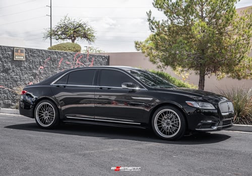 20 inch Ace Alloy AFF04 Black Chrome w/ Machined Lip on a 2018 Lincoln Continental
