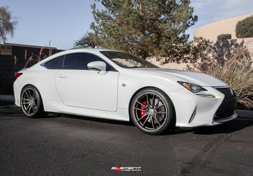 20 inch Staggered Velgen Light Weight VF5 Gloss Gunmetal on a 2015 Lexus RC350