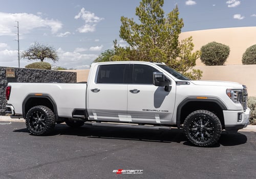 20 inch Fuel Off-Road Nutz Black Machined D541 on a 2021 GMC Sierra Denali HD