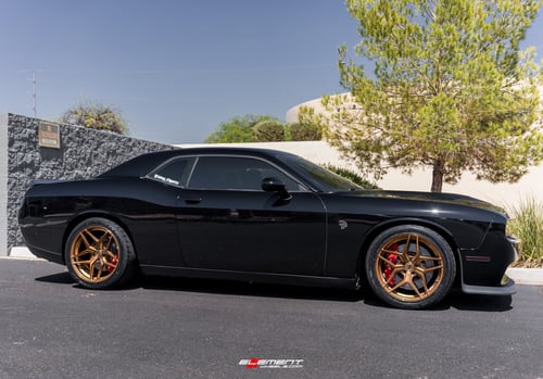 20 inch Staggered Variant Xenon Brushed Bronze on a 2018 Dodge Challenger SRT Hellcat