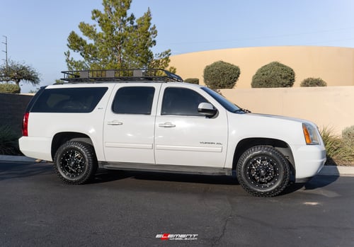 17 inch Fuel Off-Road Krank Black Milled D517 on a 2012 GMC Yukon XL