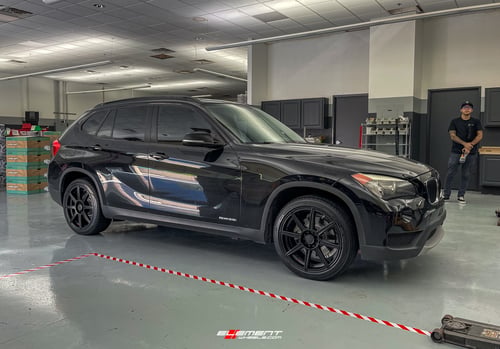 18 inch Motegi MR142 Satin Black on a 2014 BMW X1