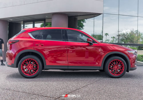 19 inch Variant Radon Custom Blood Red on a 2020 Mazda CX-5