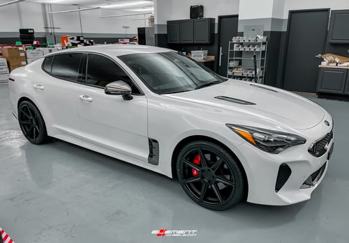 20 inch Staggered Ferrada Forge-8 FR7 Matte Black on a 2019 Kia Stinger GT