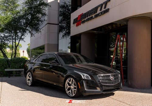 20 inch Staggered Camaro Z28 Replica Wheel Chrome FR27F on a 2014 Cadillac CTS V-Sport Sedan