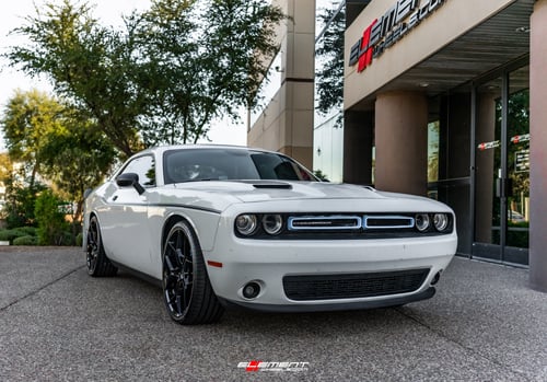 22 inch Blaque Diamond BD-F25 Gloss Black on a 2016 Dodge Challenger RWD