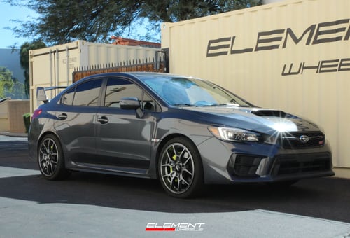 19 inch Rotiform ZMO Matte Anthracite R178 on a 2021 Subaru WRX STI