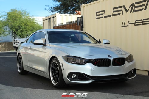 18 inch Konig Countergram Matte Black w/ Matte Machined Lip on a 2016 BMW 428i RWD