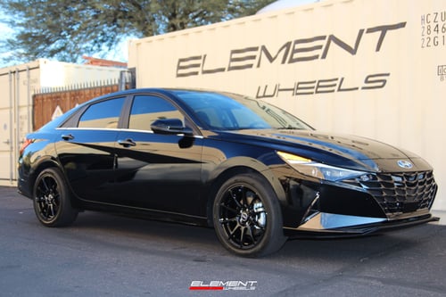 17 inch DRW D10 Gloss Black on a 2023 Hyundai Elantra