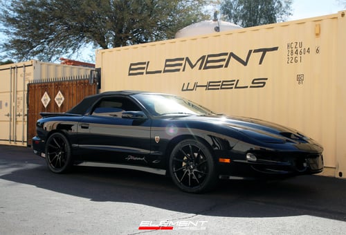 19 inch Staggered Savini Black Di Forza BM15 Gloss Black on a 2002 Pontiac Firebird