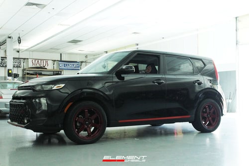 18 inch AVID.1 AV-06 Matte Black on a 2021 Kia Soul