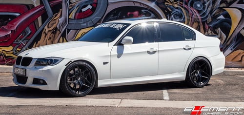 19 inch Variant Xenon Satin Black on 2011 BMW 335i 4dr RWD