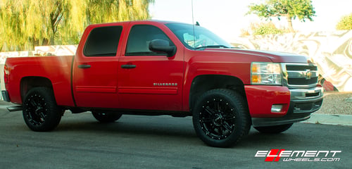 20 inch Helo HE900 Gloss Black on 2011 Chevrolet Silverado 1500 (Stock Height)