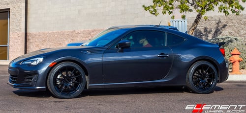 18 inch F1R F101 Gloss Black on 2017 Subaru BRZ