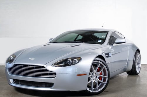Staggered 20 inch Niche Targa Silver Machined M131 on a 2007 Aston Martin V8 Vantage