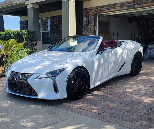22 Inch Staggered Ferrada FR2 Matte Black On A 2022 Lexus LC 500