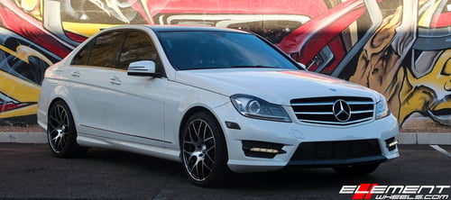 18 inch Avant Garde M310 Gunmetal w/ Machined Face on 2013 Mercedes Benz C250 Sedan
