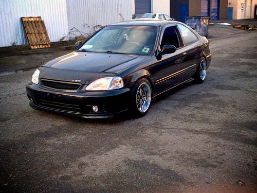 Axis OG Oldskool Black w/Machined Face on Honda Civic w/ Specs