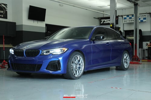 Staggered 19 Inch Variant Radon in Brushed Titanium on 2021 BMW M340i
