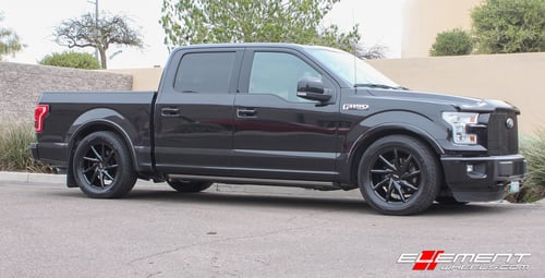 20 inch KMC KM705 Burst Gloss Black on 2015 Ford F-150